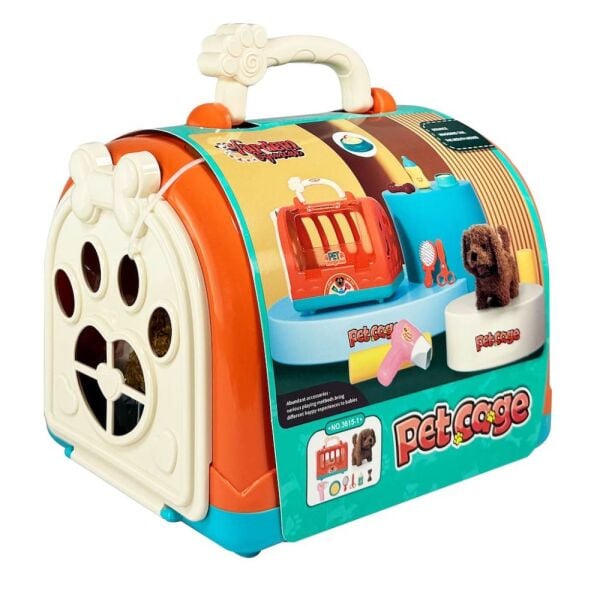 Taşıma Çantalı Hareketli Pilli Köpek Set Pet Shop 3615-1