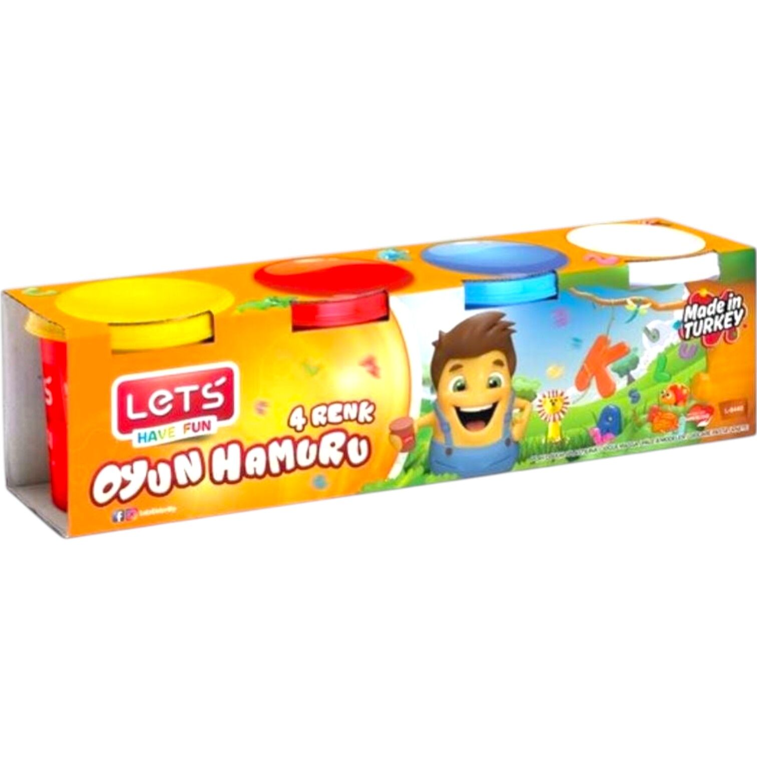 Lets Oyun Hamuru 4 Renk 460 gr L8440
