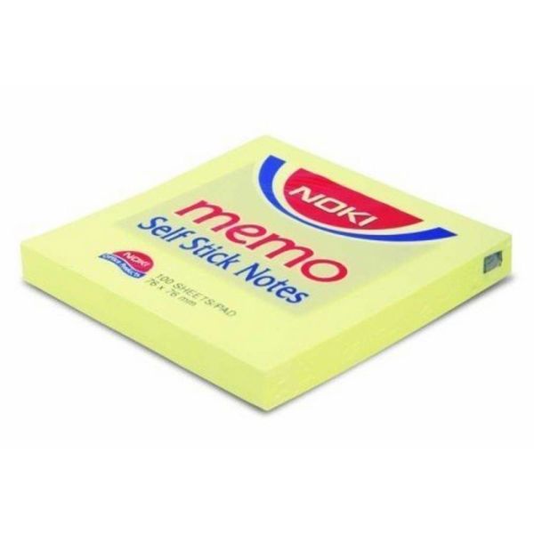 Noki Yapışkanlı Not Kağıdı 75x75 mm 80 Yp Sarı 12007