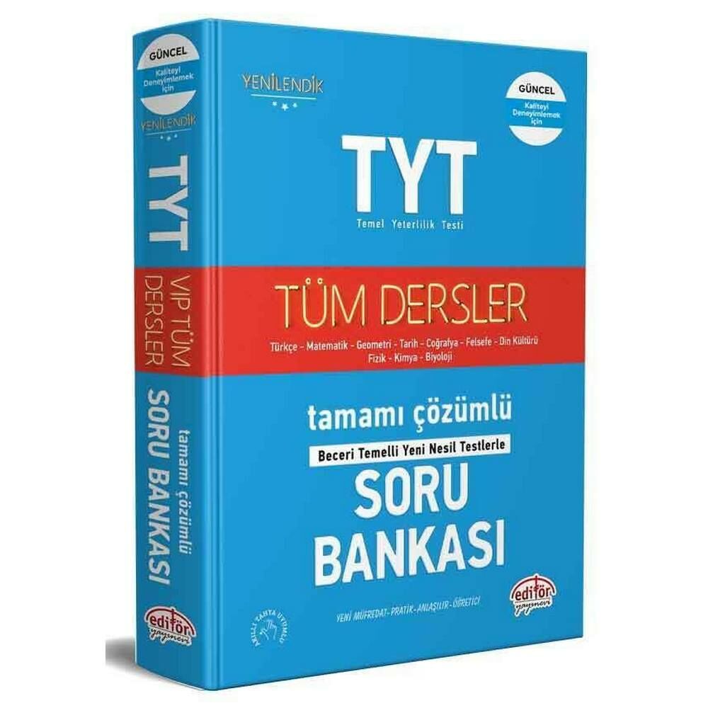 Editör TYT Tüm Dersler Soru Bankası Vip Mavi Kitap
