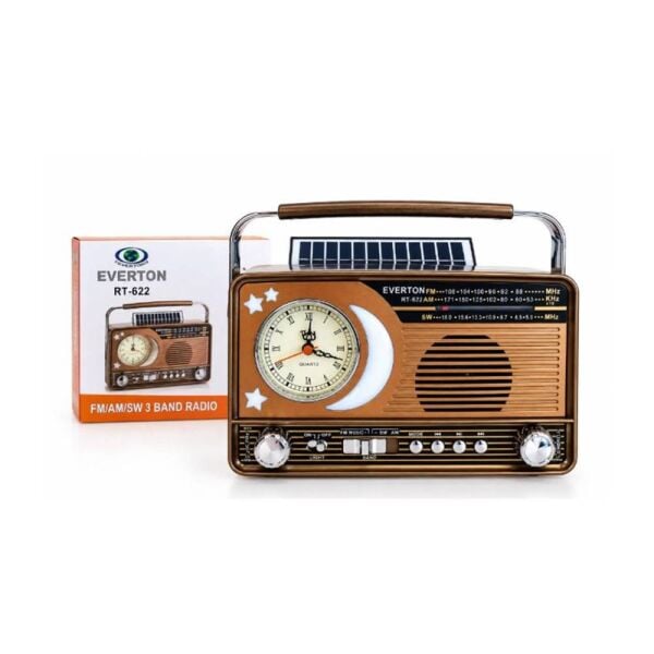 Everton Rt-622  Bluetooth Fm-Usb-Tf-Aux  Şarjlı Nostaljik Radyo