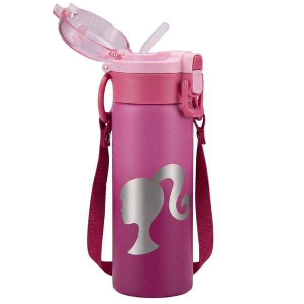 Barbie 3842 Çift Fonksiyon Kapaklı 600 ml Çelik Matara