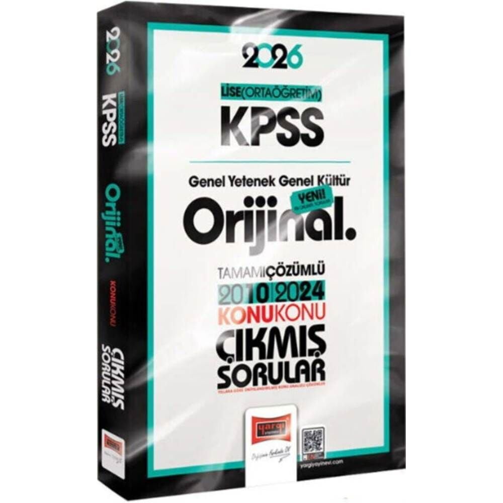 Yargı 2026 KPSS Lise Orta Öğretim GK GY Orjinal 2010-2024 Konu Konu Çıkmış Sorular