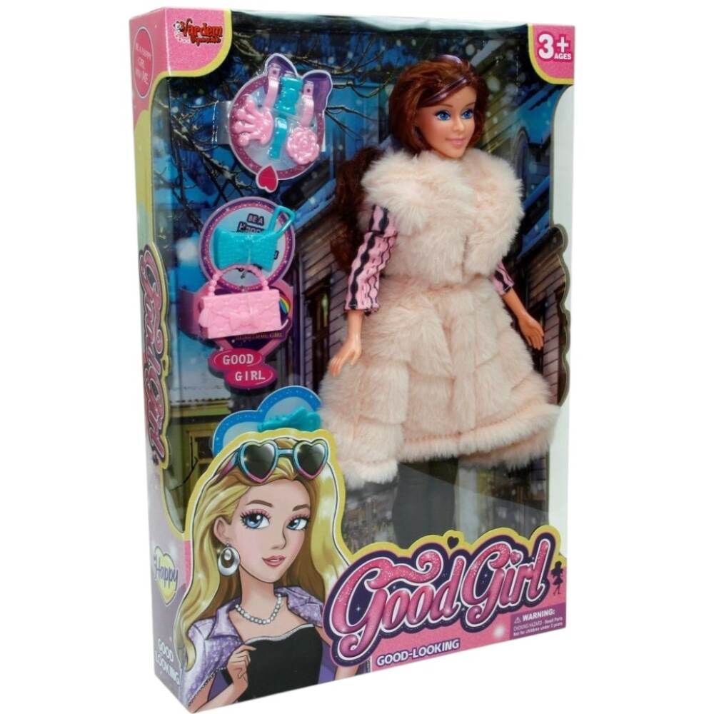 Kutulu 29 cm Aksesuarlı Kürklü Moda Bebek 66768