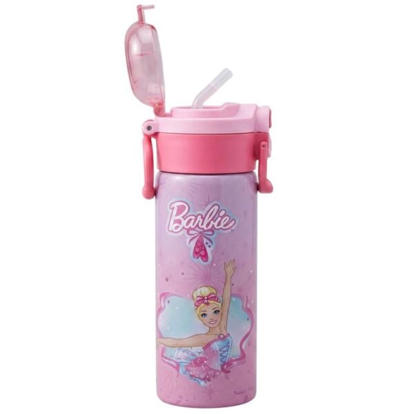 Barbie 3841 Çift Fonksiyon Kapaklı 600 ml Çelik Matara