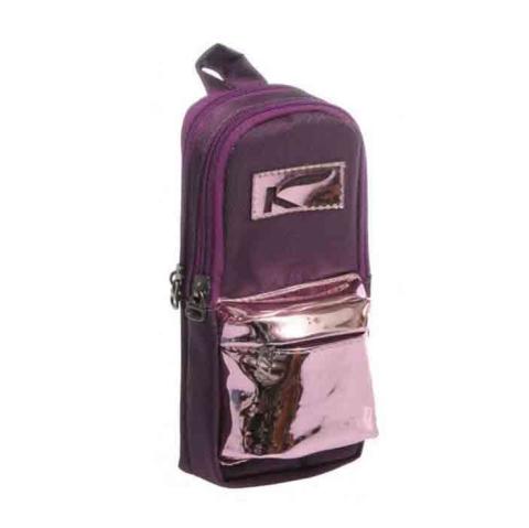 Kaukko K2125 Bright Aynalı Mor Kalem Çantası