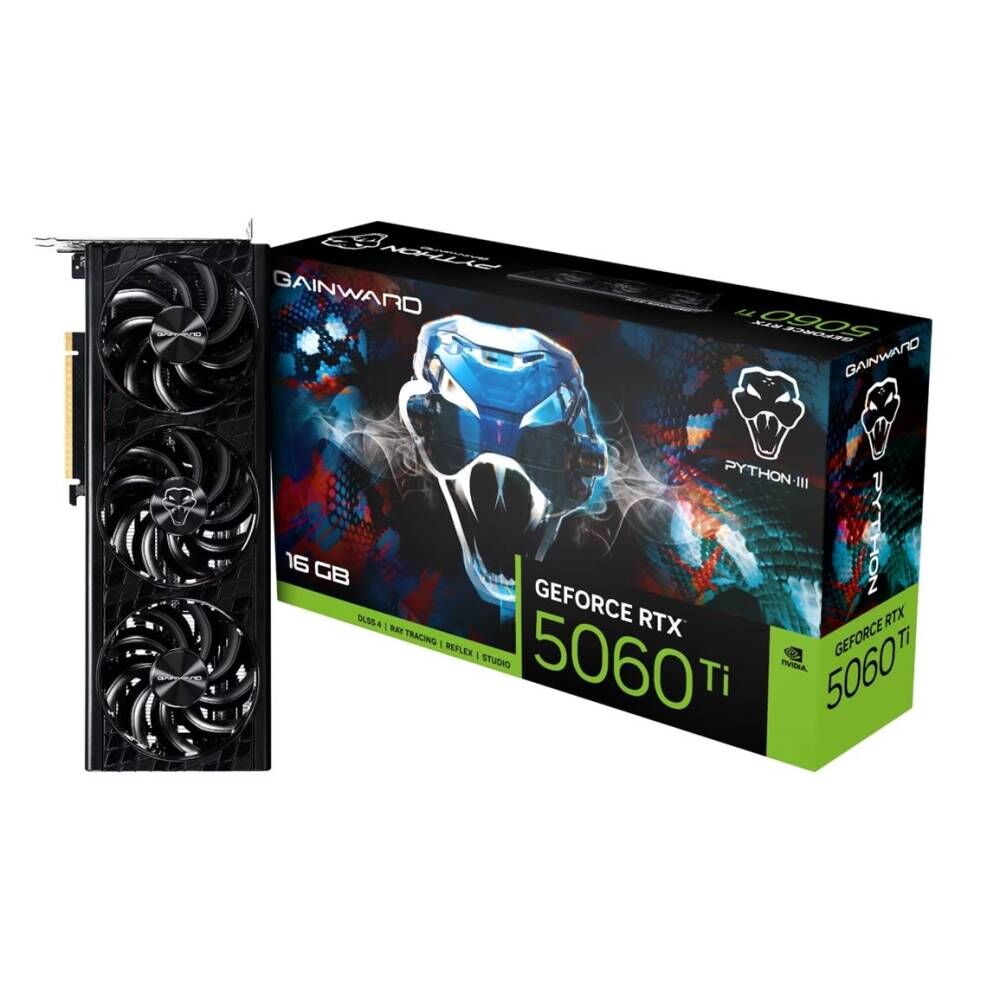 Gainward GeForce RTX5060Ti PYTHON III 16GB GDDR7 128Bit Gaming (Oyuncu) Ekran Kartı