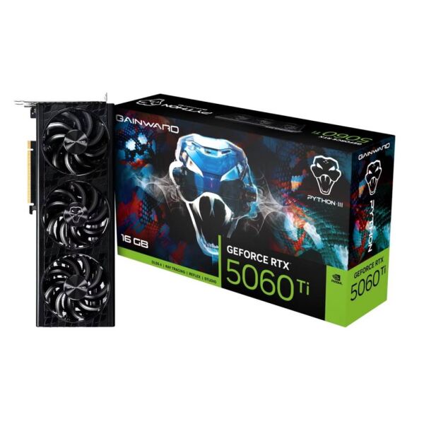 Gainward GeForce RTX5060Ti PYTHON III 16GB GDDR7 128Bit Gaming (Oyuncu) Ekran Kartı
