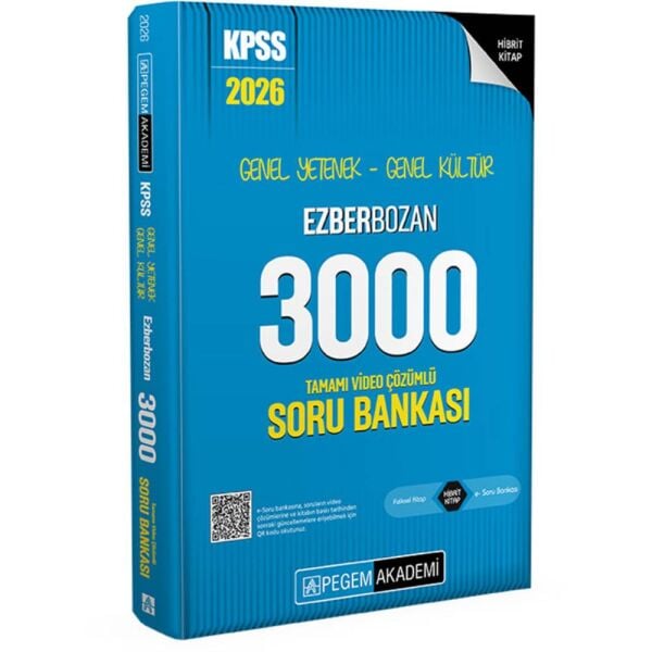 Pegem 2026 KPSS GY GK Ezberbozan 3000 Tamamı Çözümlü Soru Bankası
