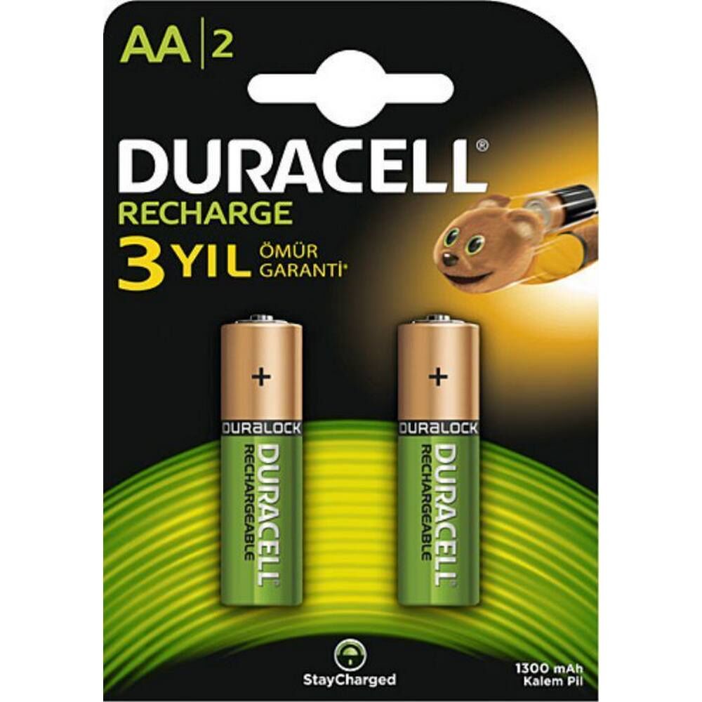 Duracell Şarjlı Kalem Pil AA 1300 Mah 2 li