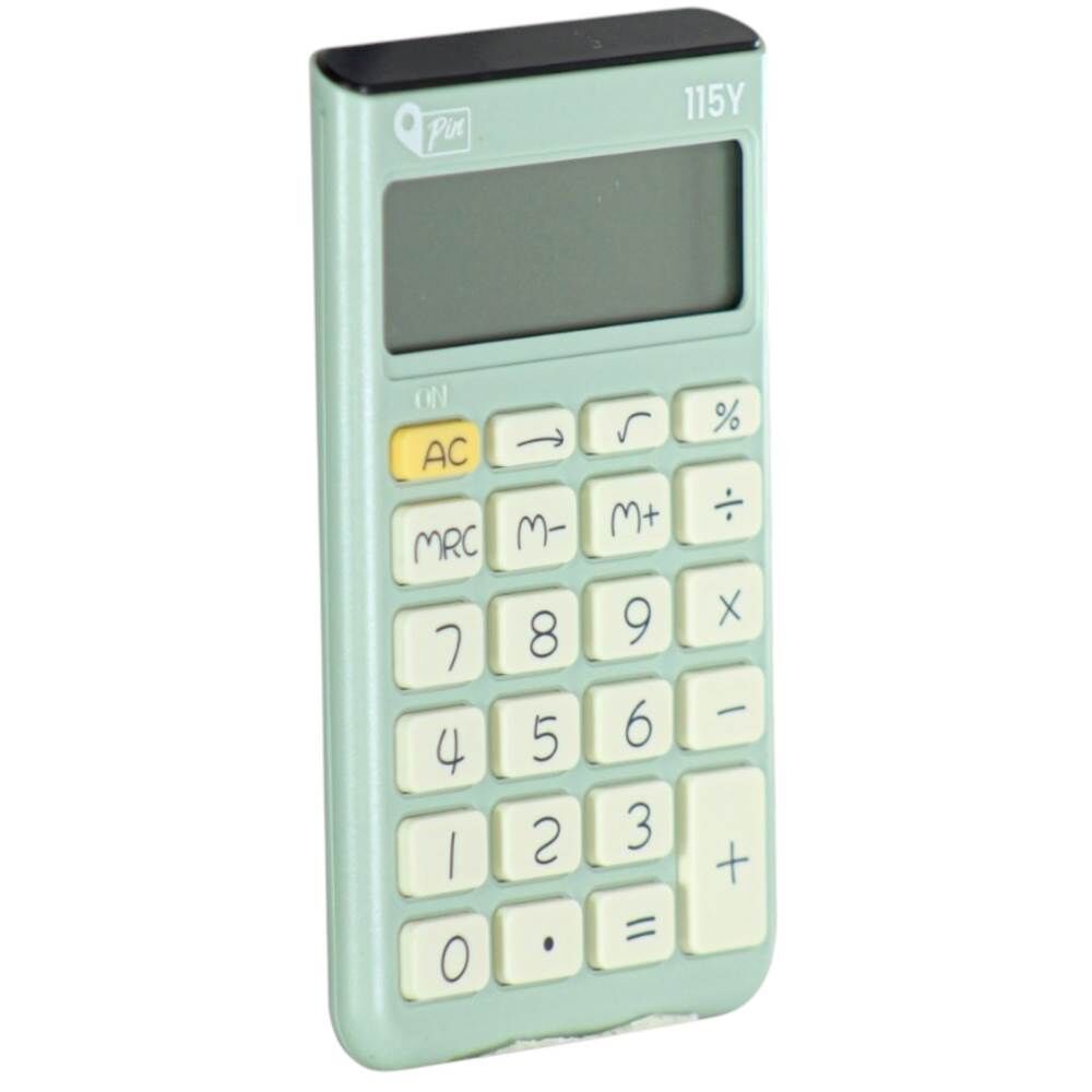 Pin 115Y 10 Hane Yeşil Cep Hesap Makinesi