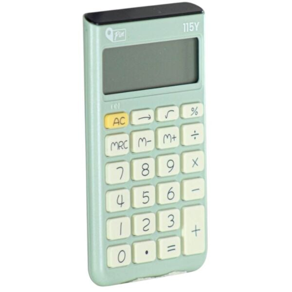 Pin 115Y 10 Hane Yeşil Cep Hesap Makinesi