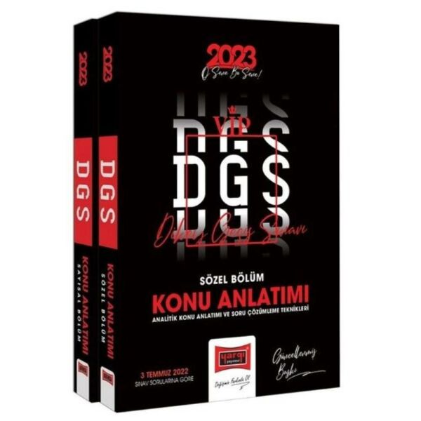Yargı DGS 2023 Sayısal Sözel Yetenek Konu Anlatımı 2 Cilt