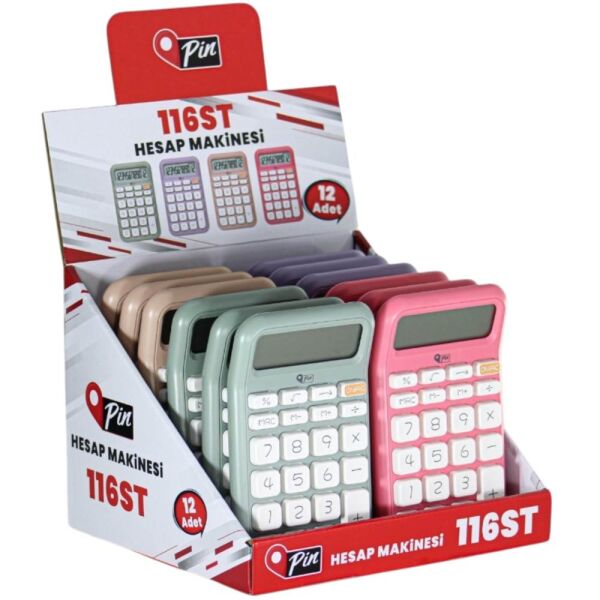Pin 116T 12 Hane Masa Üstü Hesap Makinesi