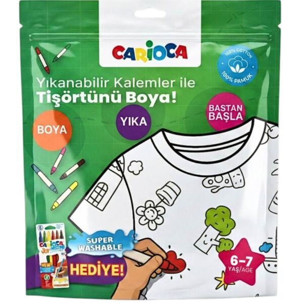 Carioca LN-80008 Boyanabilir Tişört 6-7 Yaş