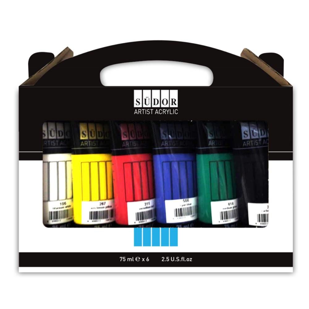 Südor Akrilik Boya Set 6X75 Ml Tüp Ma075-X6