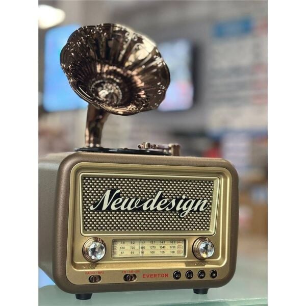 Everton Rt-609  Bluetooth Fm-Usb-Tf-Aux  Şarjlı Nostaljik Radyo